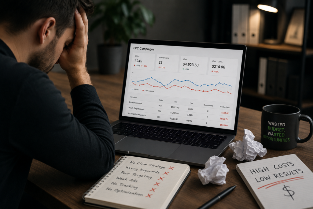 PPC Marketing Mistakes that Waste Time and Money